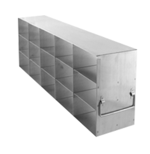 laboratory freezer rack for 3 inch cryo boxes 15 boxes five deep by three high 