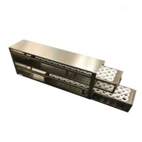 stainless steel laboratory freezer rack with drawers for 15ml and 50ml centrifuge tubes holds 104x15ml and 51x50ml tubes 