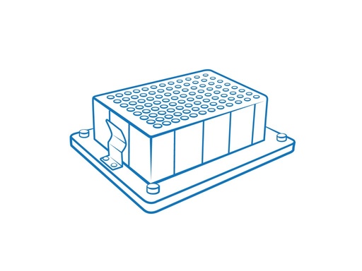 [lab-ks696] Block B-1R for one Riplate® 96/1000 μl deep-well plate for TS-DW thermal shaker